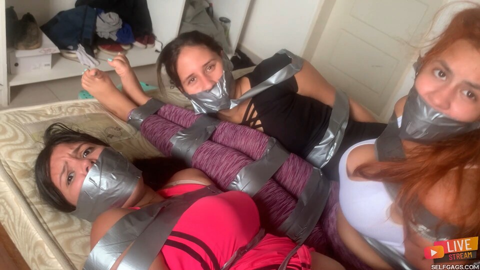 Silly Live Cam Girls Goes Duct Tape Bonanza!