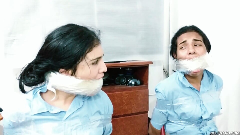 Tape Selling Latina School Girls Monstrously Wrap Gagged By A Ruthless MILF!