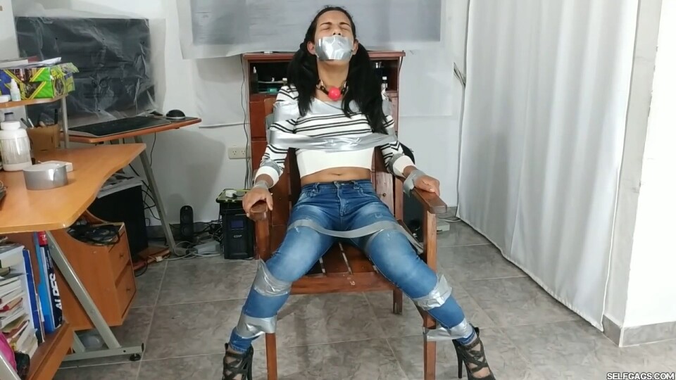 Defiant Teenage Girl Duct-Taped To A Chair And Gagged In 12 Different Ways For 1 Hour Straight!