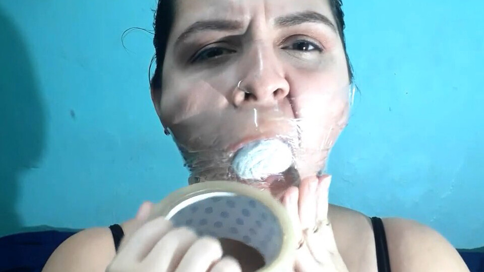 Latina Neighbor Girl: Gagged For The First Time And She Liked It!