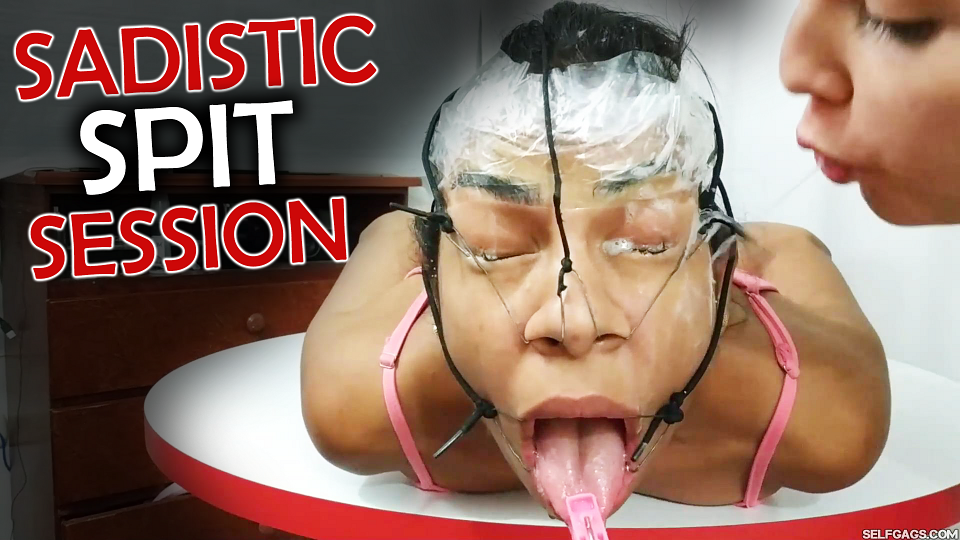 Katherine’s Sadistic Spit Session: Maria Hogtied, Distorted, and Drenched!