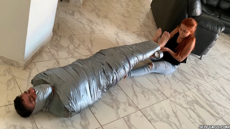 Chubby Jogger Guy Followed Home By A Crazy Duct-Tape Loving Latina Bitch! (Episode 1 of 2)
