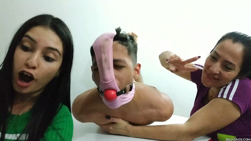 Latina Stepmom & Stepdaughter Dominate Panty Huffing 18+ Teen Boy