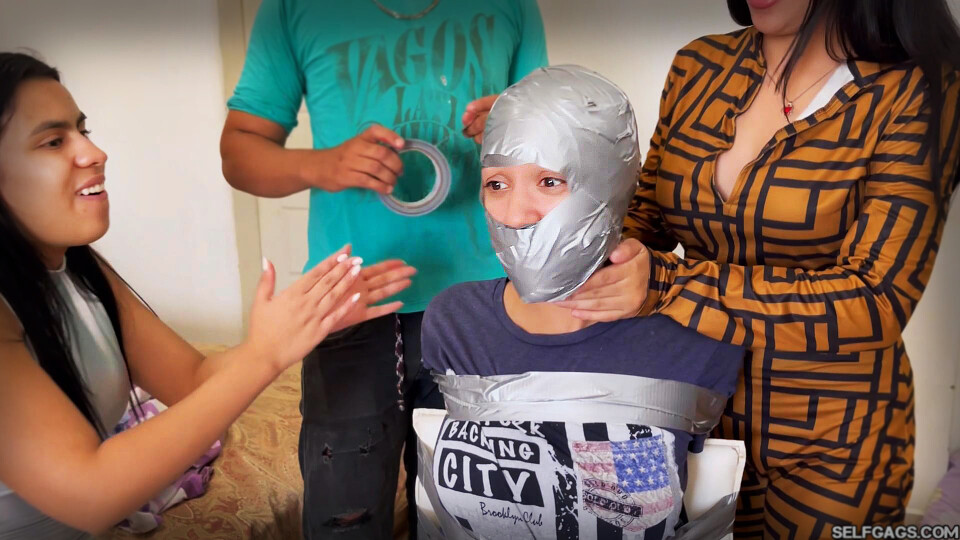 Gagged and Taped for Cheating – Chair Bondage Punishment for a Cock-Hungry Slut