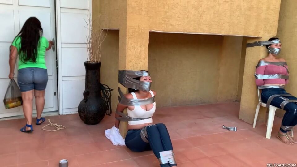 A New Day Of Fun With Duct Tape Bondage And Gags At The Rich Girls House! — gallery-6