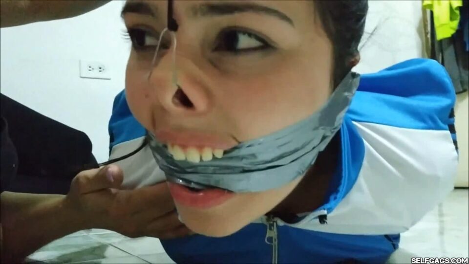 Afterburning Jogger In Bondage: Tied, Gagged And Nosehooked By An Evil MILF Burglar! — gallery-7