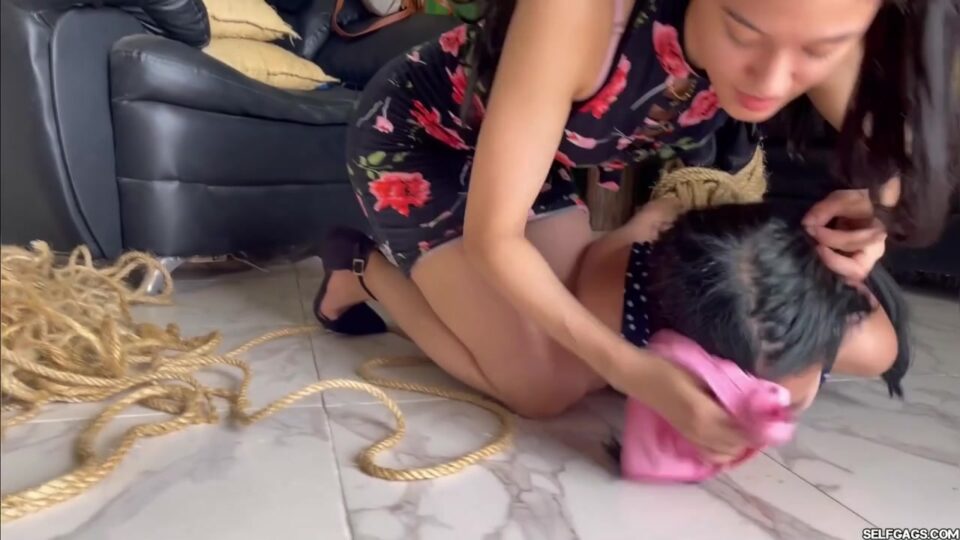 Art Project Turns Into Triple Tape Mummification + Humiliating Panty Hood For Jasmin Aranda — gallery-5