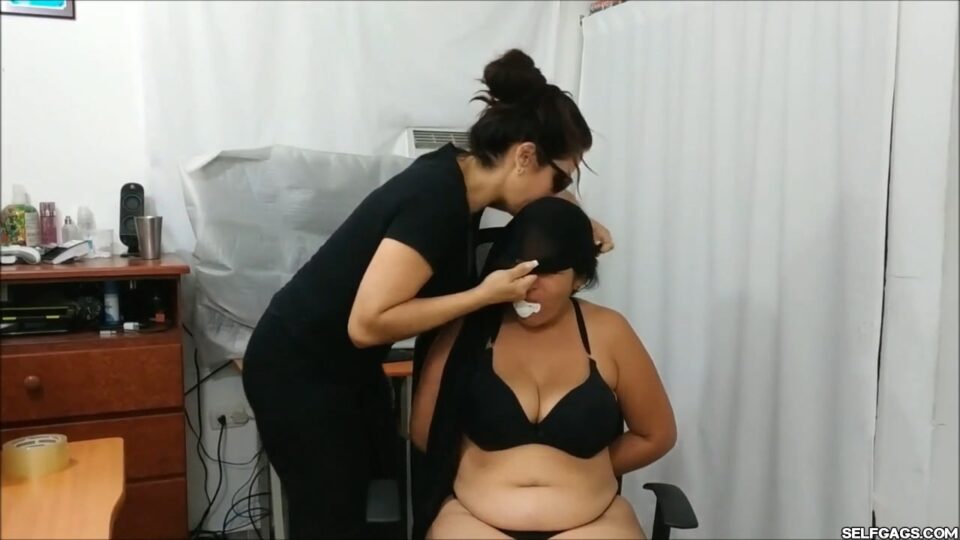 Big Breasted BBW Bitch Bound And Mocked By A Playful Catburglar! — gallery-3