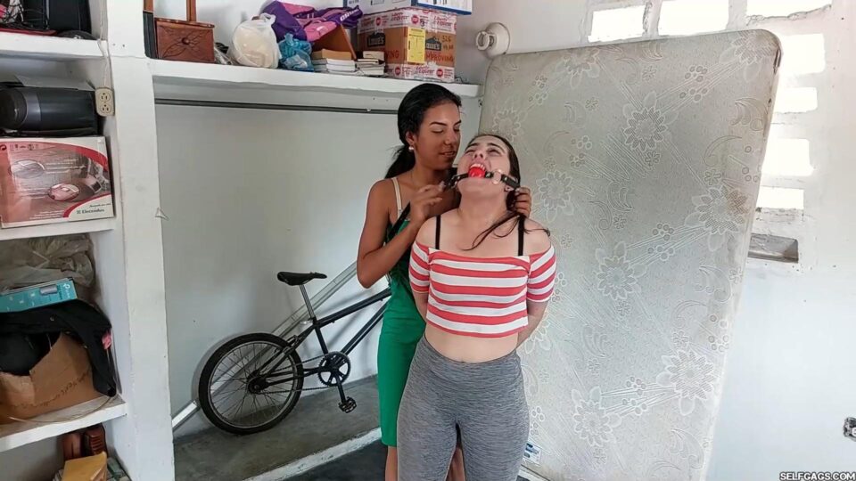 Bitchy Big Step-Sister Ball Gagged In Strappado Bondage — gallery-2