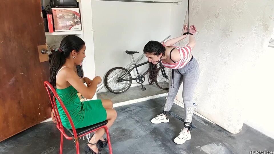 Bitchy Big Step-Sister Ball Gagged In Strappado Bondage — gallery-7