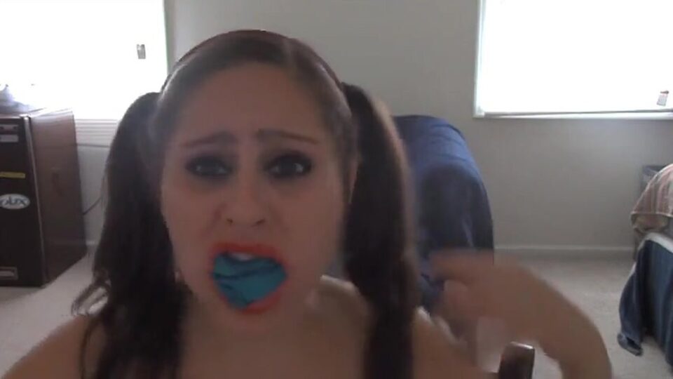 Blackmailed Into Self-Gagging On Skype! — gallery-6