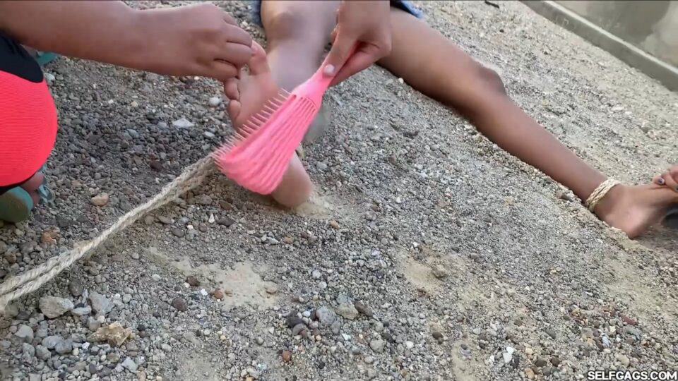 Bored Girls, Bound Step-Sister – A Tickle Attack Outdoors — gallery-7