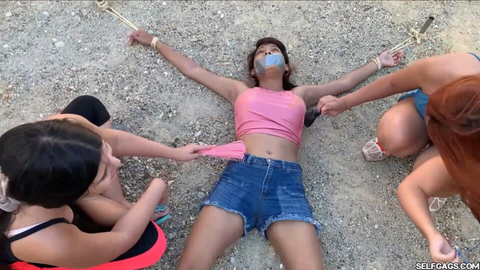 Bored Girls, Bound Step-Sister – A Tickle Attack Outdoors — gallery-8