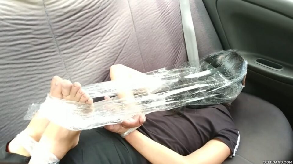 Carnapped Jogger: Barefoot And Hogtaped In The Backseat Of The Criminal MILF’s Car! — gallery-7