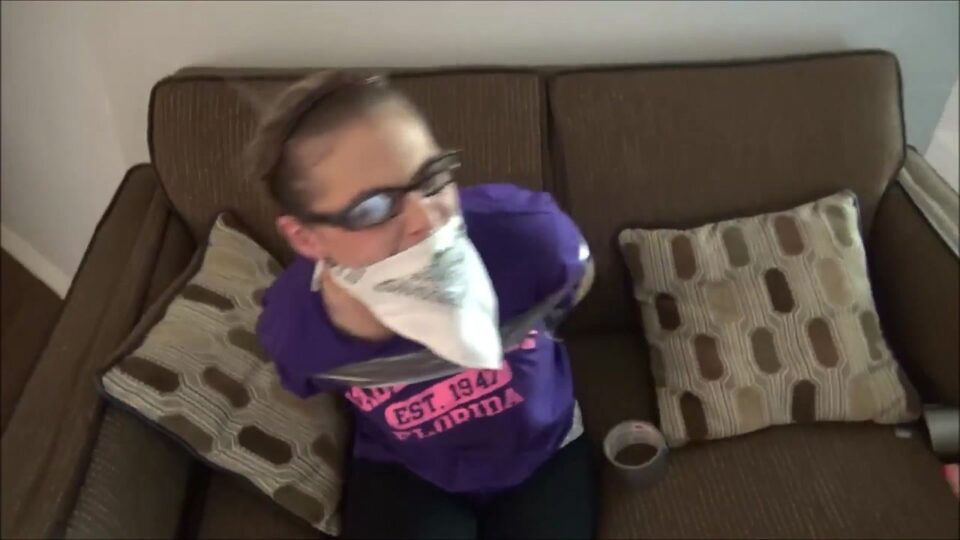 Christian Stepmom Disciplines Sassy Step-daughter with Tape Bondage, Panty Gagging & Spanking! — gallery-7