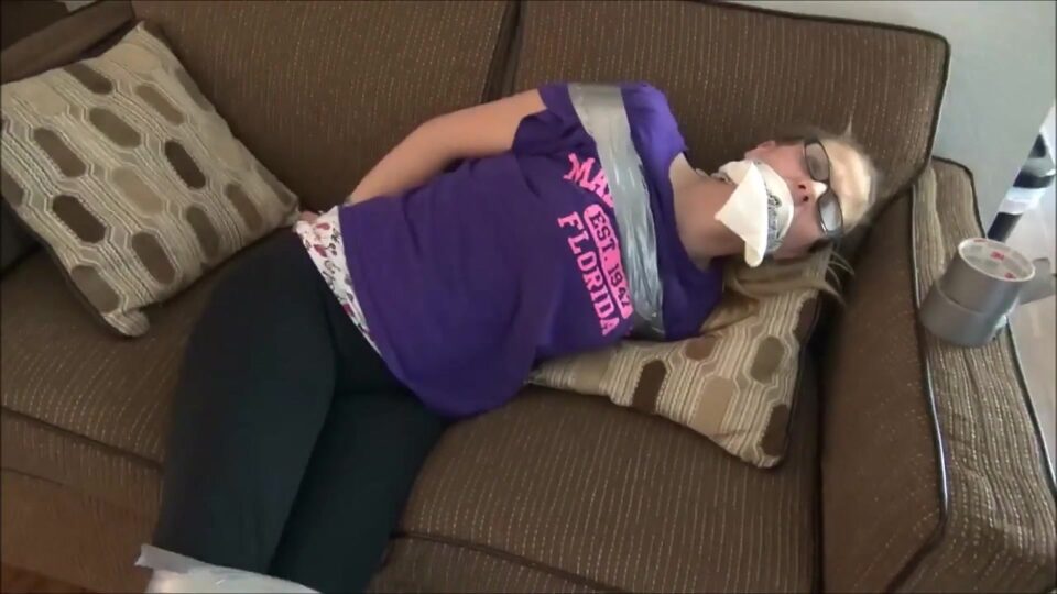 Christian Stepmom Disciplines Sassy Step-daughter with Tape Bondage, Panty Gagging & Spanking! — gallery-8