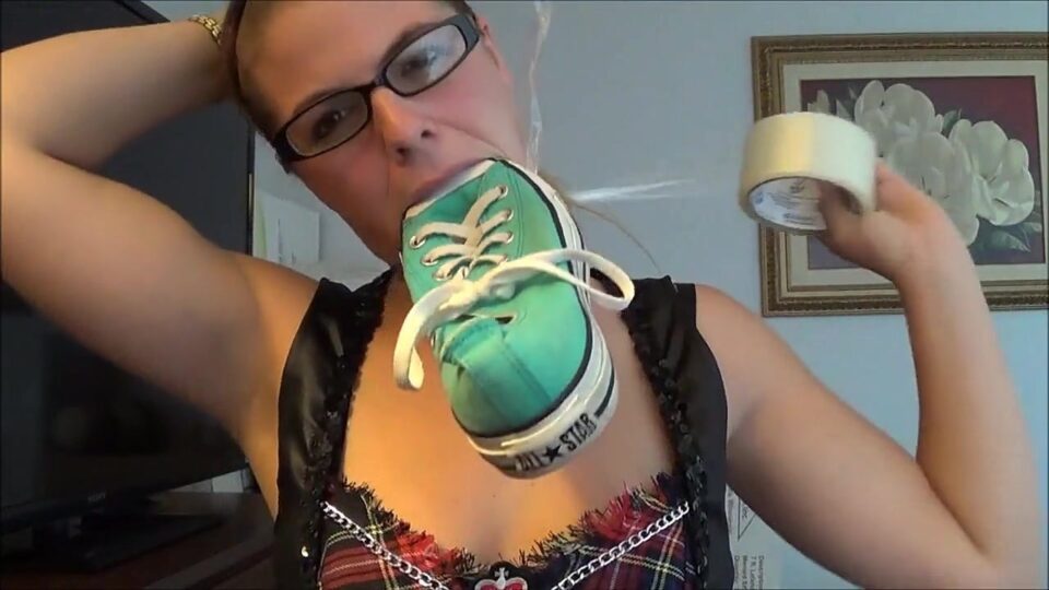 Creative Self Gagging By Sexy Pornstar! — gallery-6
