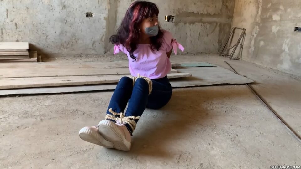 Curious Stepsisters Rope Bound And Tape Gagged By Crazy Woman In Abandoned House — gallery-3