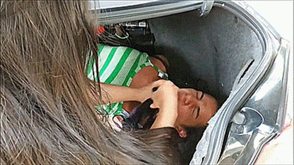 Cute Hitchhiker Taken For A Ride Bound And Gagged By A Criminal MILF! — gallery-8