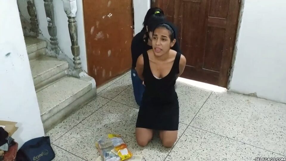 Cute Teenage Thief Frogtied For Lesbian Foot Worship! — gallery-2