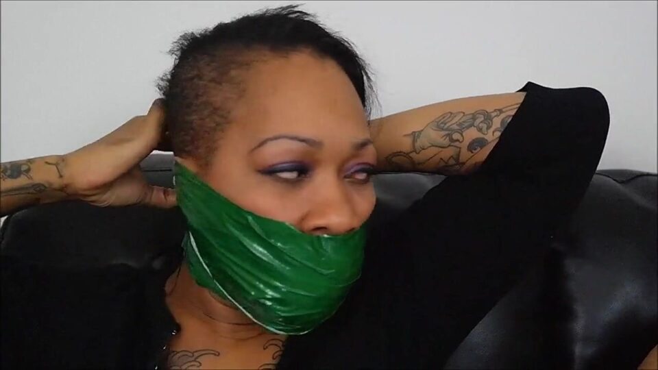 Ebony Massively Self Gagged — gallery-4