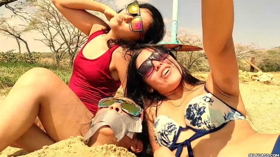 Famous Influencer Buried And Gagged On The Beach By Jealous Bitches! — gallery-5