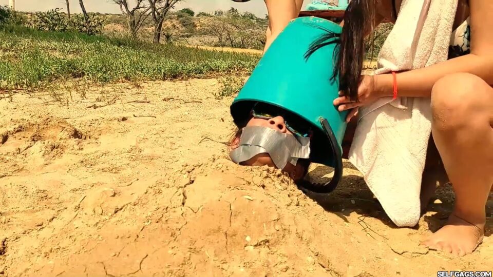 Famous Influencer Buried And Gagged On The Beach By Jealous Bitches! — gallery-7