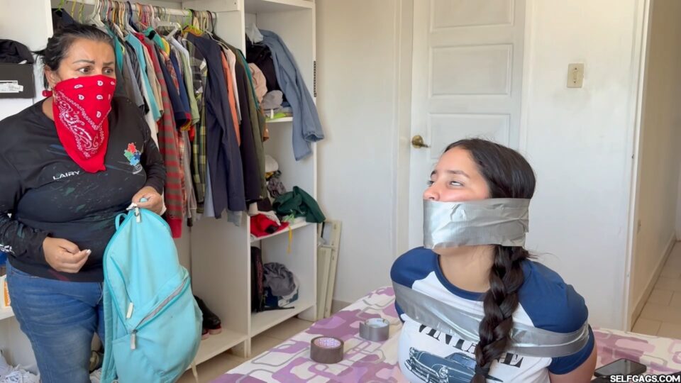 Fantasizing 18-Year-Old Taped & Gagged by Masked MILF — gallery-5