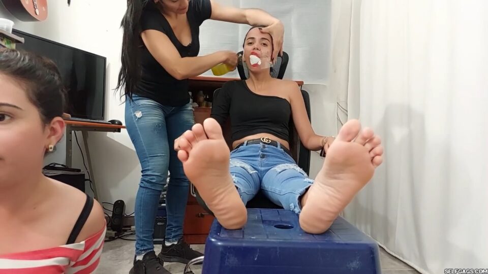 First Foot Worship Experience for Sock Gagged Sara — gallery-3