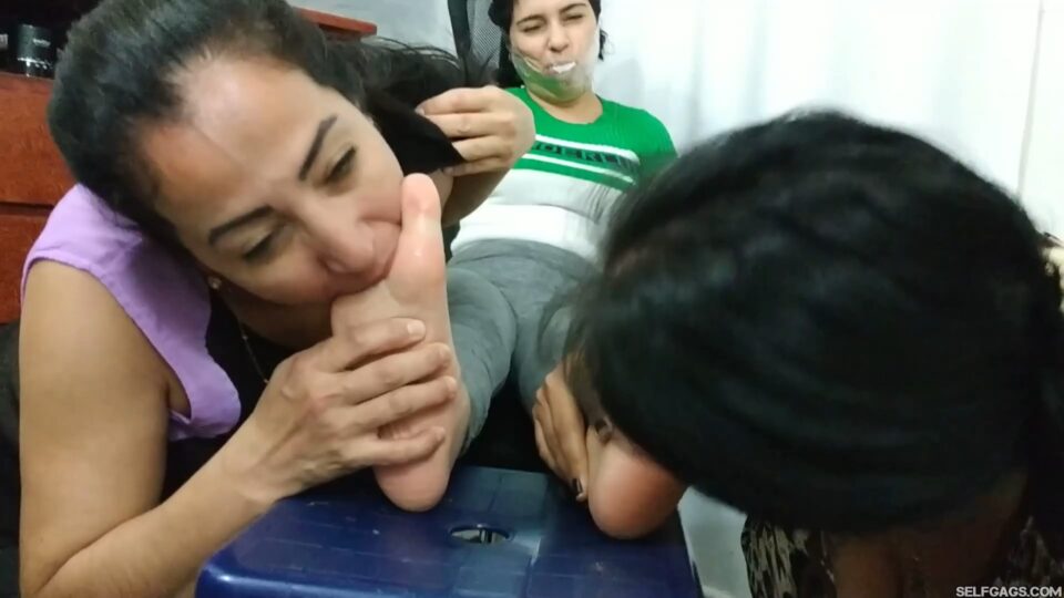 Gagged And Foot Worshipped By Two Generous Latina MILFs! — gallery-5