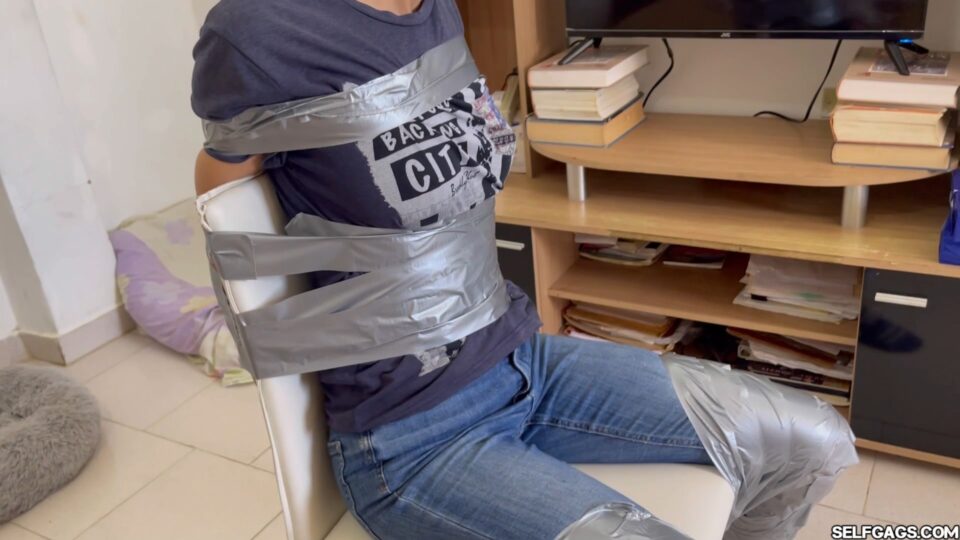Gagged and Taped for Cheating – Chair Bondage Punishment for a Cock-Hungry Slut — gallery-4