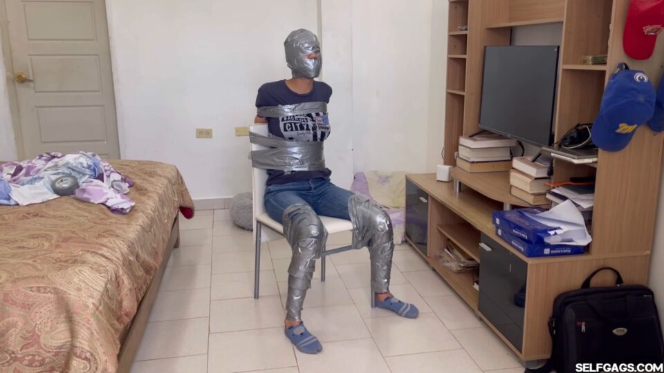 Gagged and Taped for Cheating – Chair Bondage Punishment for a Cock-Hungry Slut — gallery-8