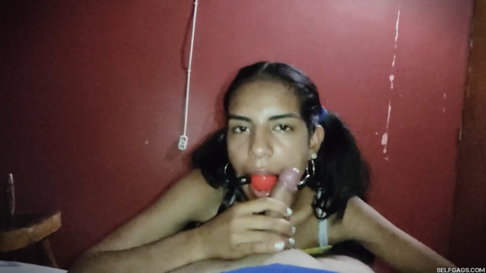 Gagged Bondage Girl Maria Martinez Gives Her FIRST HANDJOB EVER! — gallery-3