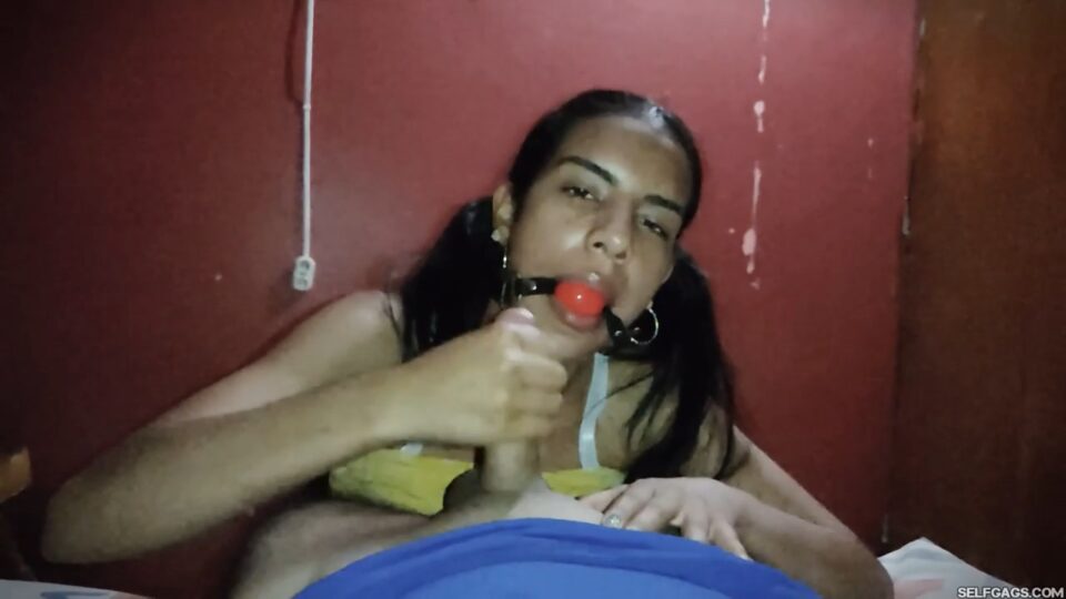 Gagged Bondage Girl Maria Martinez Gives Her FIRST HANDJOB EVER! — gallery-4