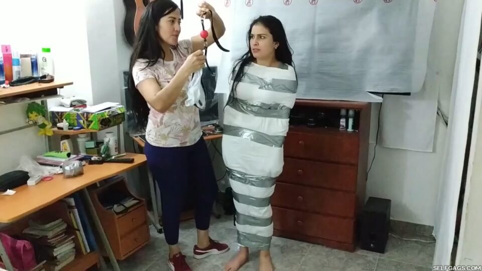 Girl Mummified, Panty Hooded, Gagged And Prepared — gallery-1