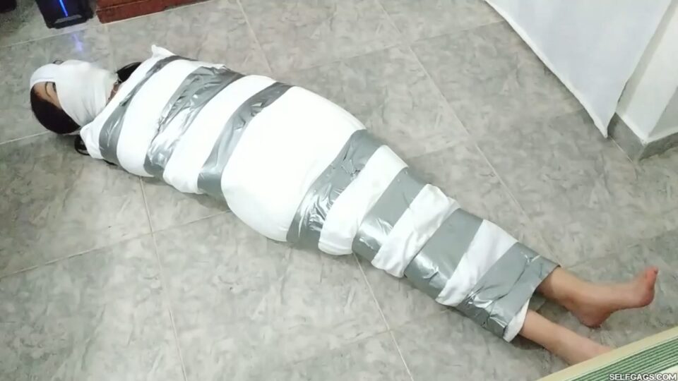 Girl Mummified, Panty Hooded, Gagged And Prepared — gallery-5