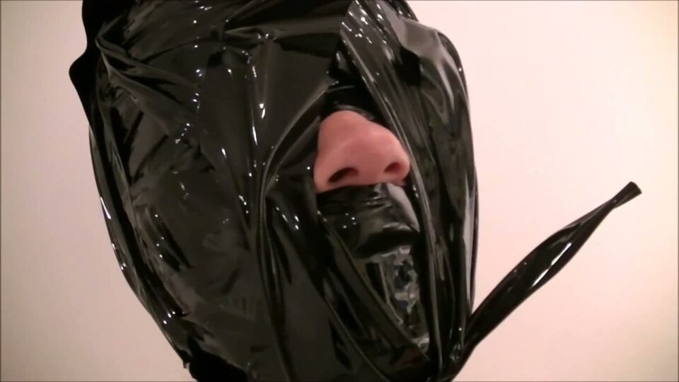 Head Encased Bondage Bitch Gagged And Blinded On The Toilet — gallery-5