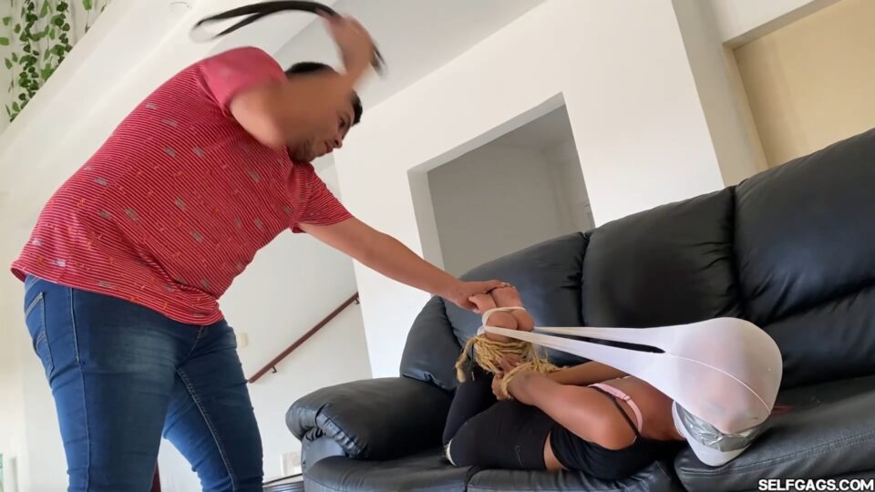 Hogtied Gym Girl’s Bastinado Nightmare (she broke down) — gallery-7