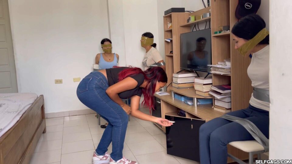 Hot and Cold Bondage Game: Six Girls Tied, Gagged, and Blindfolded — gallery-5