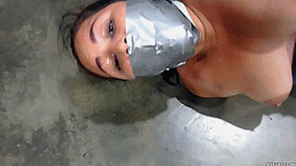 Hysterical Party Damsel Whines And Whimpers In Tight Tape Bondage! — gallery-8