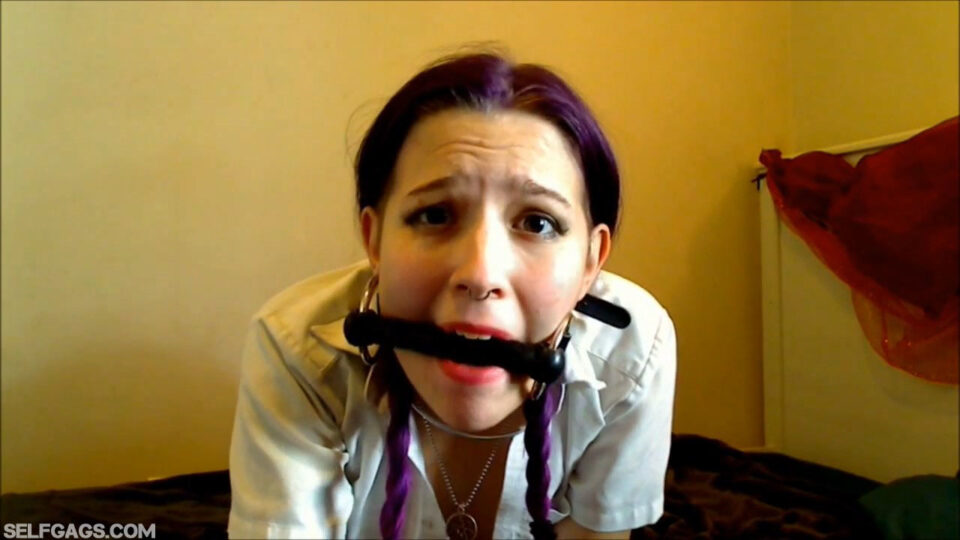 Innocent School Girl: Blackmailed Into Self-Gagging By Her Teacher! — gallery-2