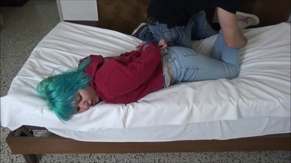 Italian College Girl: Tape Bound, Panty Gagged and Carried Over His Shoulder! — gallery-1