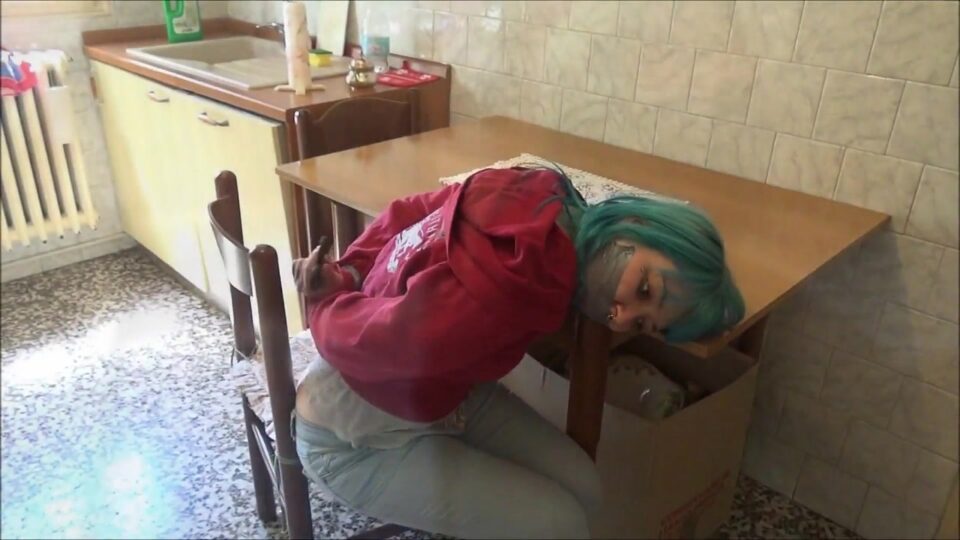 Italian College Girl: Tape Bound, Panty Gagged and Carried Over His Shoulder! — gallery-4