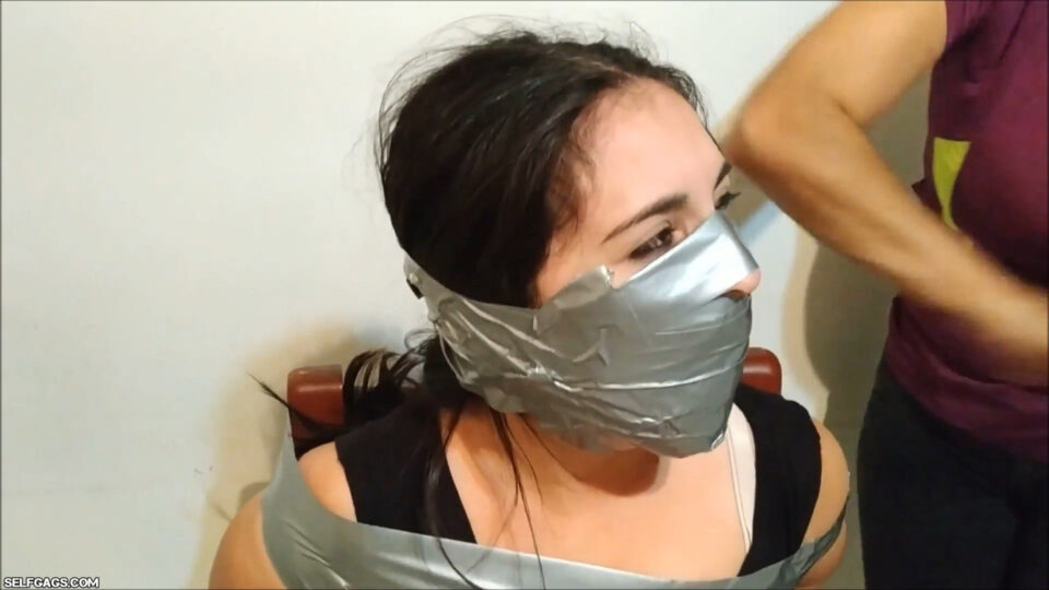 Latina MILF Step-Mommy Makes Bridged OTN Tape Gag For Sexy Step-Daughter! — gallery-3