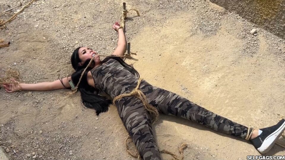 Latina Military Domination: Barby Gagged and Staked! — gallery-7