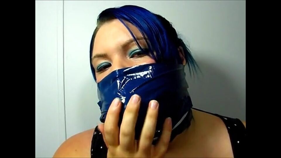 Layla Makes Herself Another Cruel, Tight and Massive Gag with 18 Layers of Tape! — gallery-3