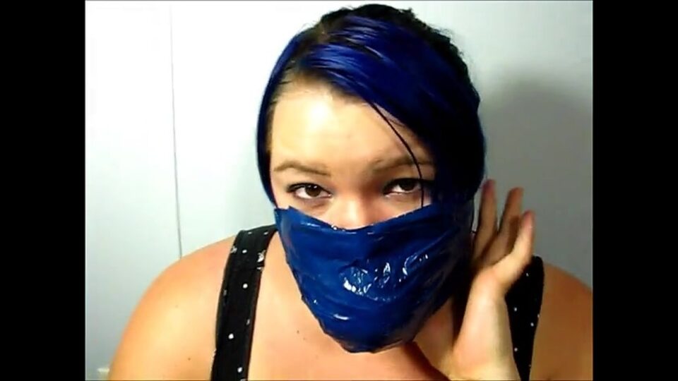 Layla Makes Herself Another Cruel, Tight and Massive Gag with 18 Layers of Tape! — gallery-5