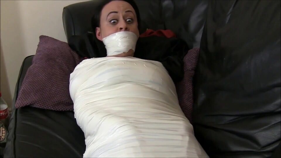 Lazy Roommate: Tape Gagged & Tickled in Tight Mummification Bondage! — gallery-4