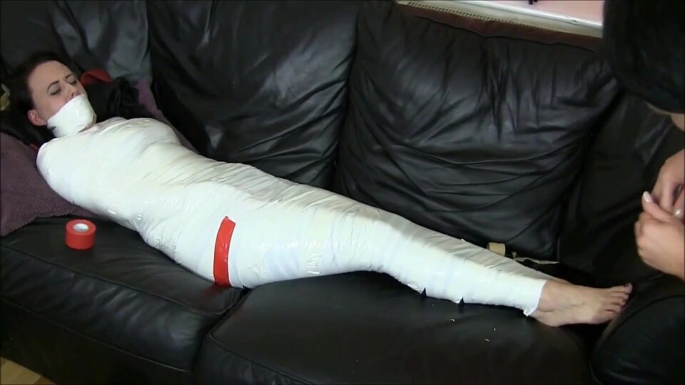 Lazy Roommate: Tape Gagged & Tickled in Tight Mummification Bondage! — gallery-5