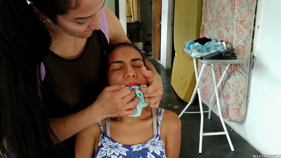 Little Latina Girl Maximally Stuff Gagged With HUMONGOUS XXL BBW Panties!!! — gallery-1